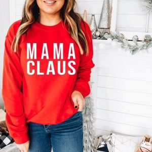 Small MAMA CLAUS Crewneck | Christmas Swearshirt